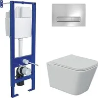 Унитаз подвесной Berges Wasserhaus Floe S Rimless АТОМ 410 AT-043337 (с сиденьем)