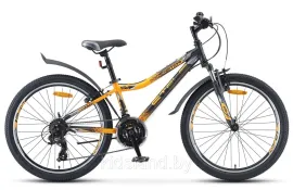 Велосипед Stels Navigator 410 V 24"" (черный/желтый)