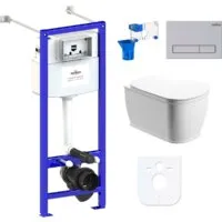 Унитаз подвесной Lavinia Boho Relfix Bell Pro Rimless 7 в 1 87050123 (матовый пластик)