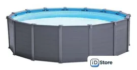 Каркасный бассейн Intex Graphite Gray Panel 26384 (478х124)
