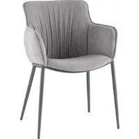 Стул с подлокотниками Stool Group Твигги LV-118-RlS-08-7005 (шенилл серый/серый)