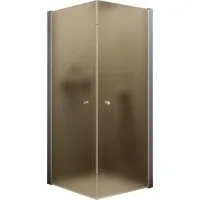 Душевой уголок MaybahGlass MGY-1298-5 (бронзовое матовое стекло/хром матовый)