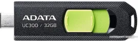 USB Flash ADATA UC300 32GB (черный/зеленый)