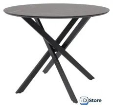 Кухонный стол Аврора Мехико 3Д D950 (камень черный/черный матовый)