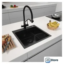 Кухонная мойка ARFEKA Eco AR 500500 Black PVD Nano Decor Volcanic Rock