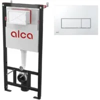 Инсталляция для унитаза Alcaplast AM101/1120 кнопка Thin M571 (хром глянцевый)