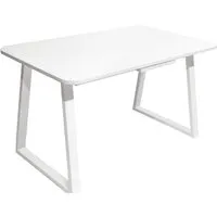 Кухонный стол Sheffilton SHT-T40/130-160 (белый глянцевый/белый)