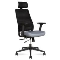 Кресло офисное Norden Case / LF2449 (пластик, черный/ткань, серый/сетка, черный)
