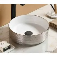 Умывальник CeramaLux C1054 (белый/серебристый)
