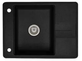 Кухонная мойка AquaSanita SQB102AW 601 black metallic