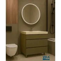 Мебель для ванных комнат Vela Тумба под умывальник Vela Мира Лайт 60Н под Classica (бетон/серый мат) TU5580