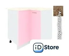 Шкаф напольный Кортекс-мебель Корнелия Лира НШУ угловой (розовый/мадрид)