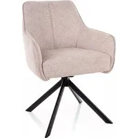 Стул с подлокотниками Signal Notti (Leo 23 светло-бежевый/черный)