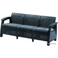 Садовый диван Keter Corfu Love Seat Max (графит)