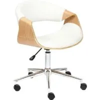 Офисное кресло TetChair Bend кожзам (натуральный/белый)