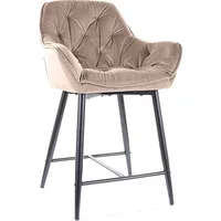 Стул с подлокотниками Signal Cherry H-2 Velvet (bluvel 28 бежевый/черный мат)