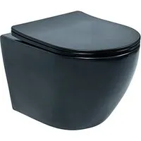 Унитаз подвесной Deante Up Uno VSS01101PF с крышкой Slim Soft-Close (черный)