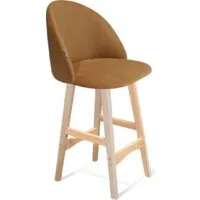 Стул Sheffilton SHT-ST35/S65-1 (горчичный/прозрачный лак)