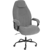 Офисное кресло TetChair Boss metalBL (велюр, серый, 29)