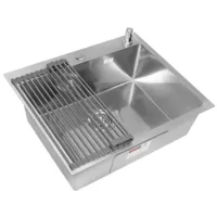 Кухонная мойка ARFEKA ECO AR мойка 600500, роллер-мат, дозатор SATIN DECOR