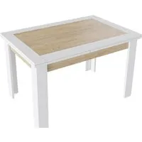 Кухонный стол Трия Хьюстон тип 4 (белый/дуб крафт золото)