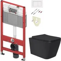 Унитаз подвесной Lauter Magdeburg 21103EC TECE Kit 9400413 (черный матовый)