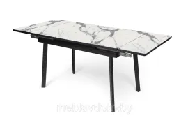 Обеденный стол Гранд 1200х800мм300мм300мм МДФHPL пластик кромка эмаль (мрамор белый)