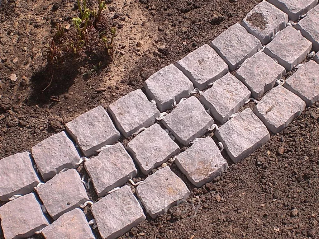 Плитка тротуарная "Брусчатка 2" бетон