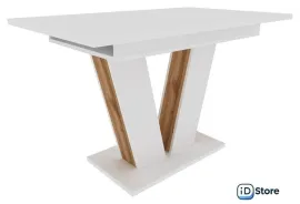 Кухонный стол ЭлиГард Kai 1180-1570x720x760 (белый структурный)