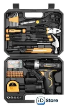 Дрель-шуруповерт Deko GCD12DU3 SET 104 063-4133 (с 2-мя АКБ, кейс, набор оснастки)