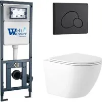 Унитаз подвесной Saniteco KW-9003W Rimles WeltWasser Marberg 410 Marberg 410 RD MT-BL