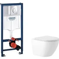 Унитаз подвесной Saniteco KW-9003W Rimles GROHE Rapid SL 38721001