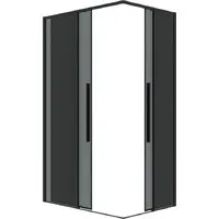 Душевой уголок Grossman Galaxy 120x80x195 300.K33.01.1280.21.10 (черный матовый/тонированное стекло)
