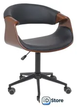 Офисное кресло AksHome Angara (экокожа, черный/черный)