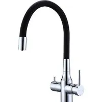 Смеситель Paulmark Salix Sa213419-CR (черный/хром)