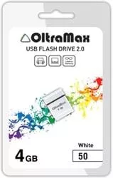 4GB 50 белый USB флэш-накопитель OLTRAMAX