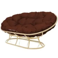 Диван садовый M-Group Мамасан / 12100505 (бежевый/коричневая подушка)