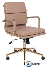 Офисное кресло AksHome Indigo LB (кофейный/золотой)