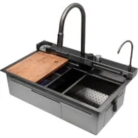 Кухонная мойка ARFEKA Sensor ECO AR 750450 Black PVD Nano Decor