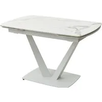 Кухонный стол M-City Alatri 120 Gloss 614M04391 (Staturio White Solid Ceramic/White)