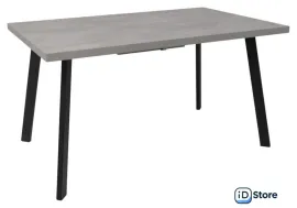 Кухонный стол Listvig Hagen 140 раздвижной 140-180x85 (цемент/черный)