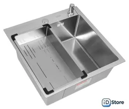 Кухонная мойка ARFEKA Eco AR мойка 500500, коландер G, дозатор Satin Decor