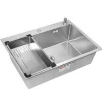 Кухонная мойка ARFEKA ECO AR мойка 700500, коландер G, дозатор SATIN DECOR VOLCANIC