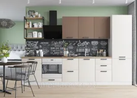 Кухня Ройс 3.3м - Грей Софт/Ваниль Софт (ДСВ Мебель)