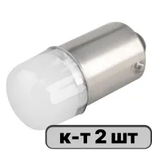 Автолампа диод T8,5 (T4W) 12V 2 SMD BA9s 1-конт керамика Белая SKYWAY комп.2 шт габарит/стоп/салон