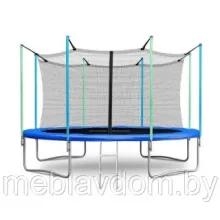 Батут Atlas Sport 374 см (12ft) с внутренней сеткой и лестницей BLUE