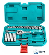 Набор трещотка с головками Total THT141201 (20 предметов)