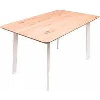 Кухонный стол ОКА Майон 130x80x74 (дуб натуральный/белый)
