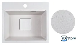 Кухонная мойка Marblan Comfort 48 (бежевый, с сифоном)