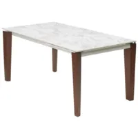 Обеденный стол M-City Esmir 160 Matte Arabescato Solid Ceramic / 614M05909 (орех)